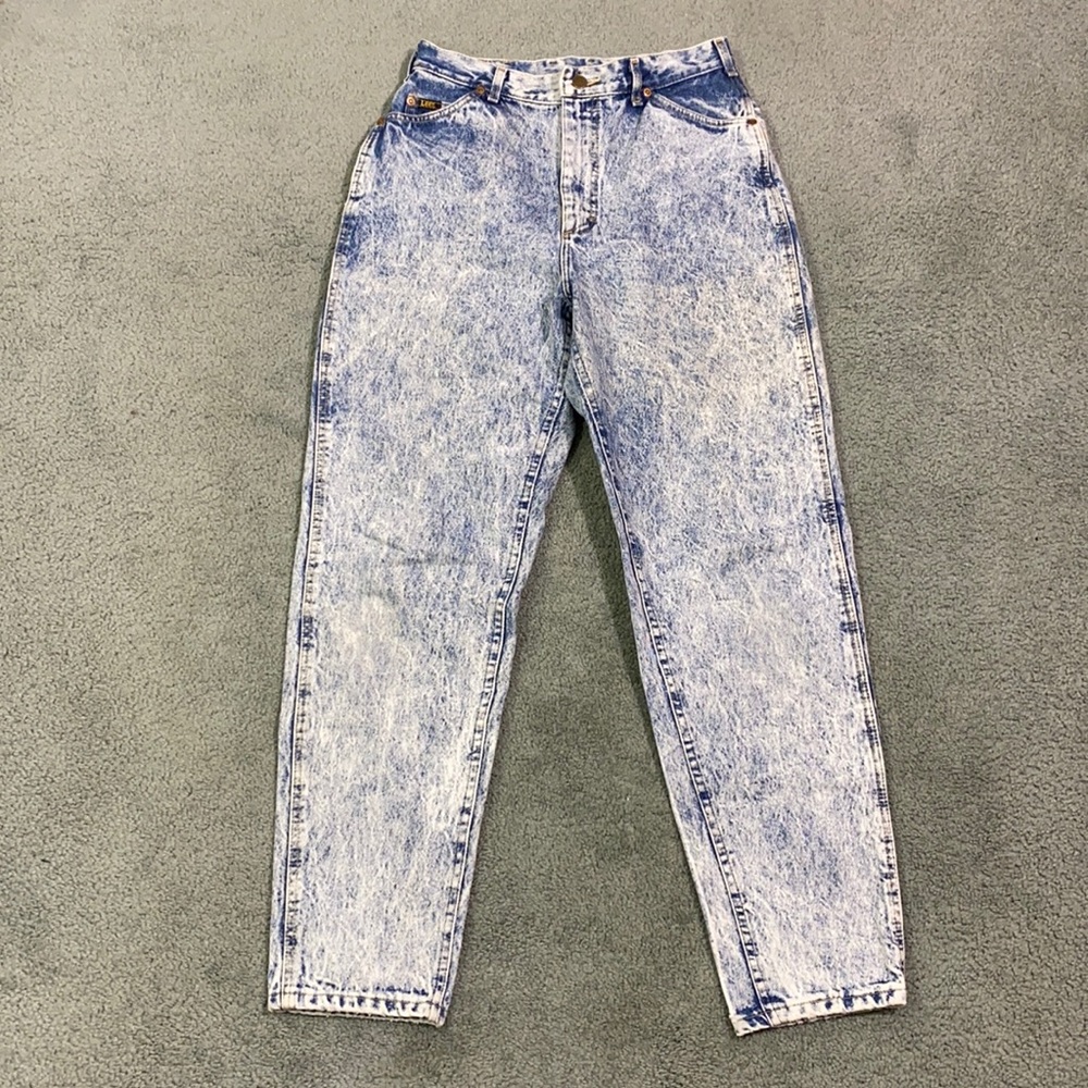 Vintage 80s 90s Lee Acid Wash High Waist Jeans USA